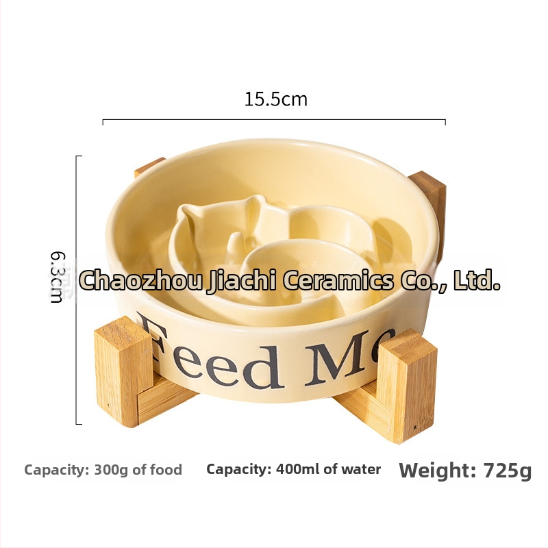 Keramikas lēnas ēdināšanas bļoda suņiem, novērš pārtikas izlejumu