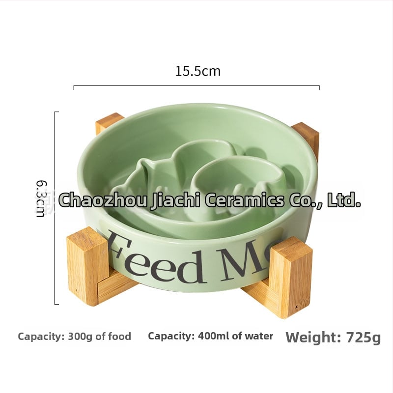 Keramikas lēnas ēdināšanas bļoda suņiem, novērš pārtikas izlejumu