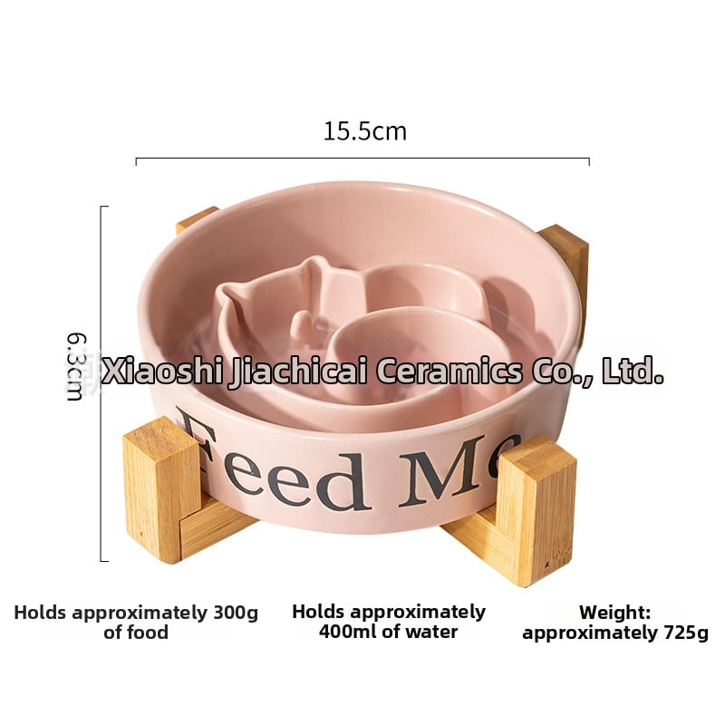 Keramikas lēnas ēdināšanas bļoda suņiem, novērš pārtikas izlejumu