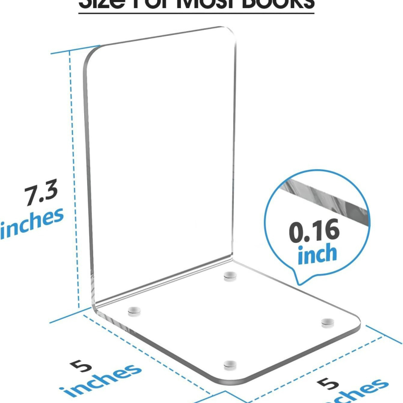 Suport pentru cărți 2106 – plastic transparent, greutate netă 120 g, ambalaj personalizabil, Yicos
