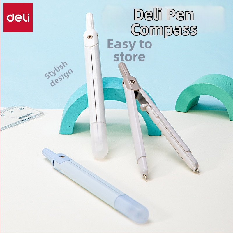 Deli VC28 Ühendatud pliiatsitüüpi metallikompass ringjoone joonestamiseks grafiitituumaga