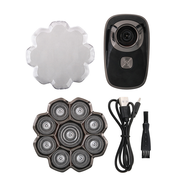 Elektrinis skutimosi prietaisas visam kūnui, LED ekranas, plūduriuojanti galvutė, rotuojanti daugia galvė (>4), įmontuota įkraunama baterija