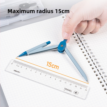 Deli VC1 metallikompass, 2-osaline komplekt, 0,5 mm grafiidisüdamik