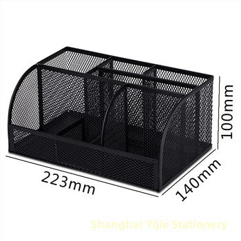 Deli 8903 Kvadrātmetāla pildspalvu turētājs, daudzfunkcionāls galda organizētājs