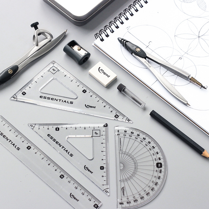 Ma Peide metalni set za crtanje s kompasima, 10 dijelova, model 194109CH, pakirano u kutiju