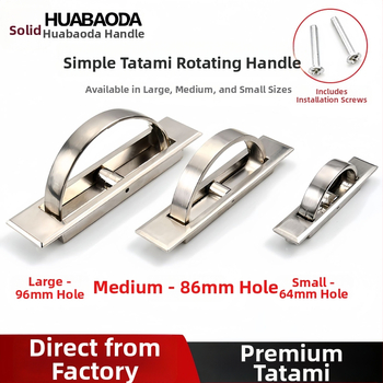 Tatami lovos rankena – cinko lydinys, elektroplakavimas, modelis 505, modernus minimalistinis stilius