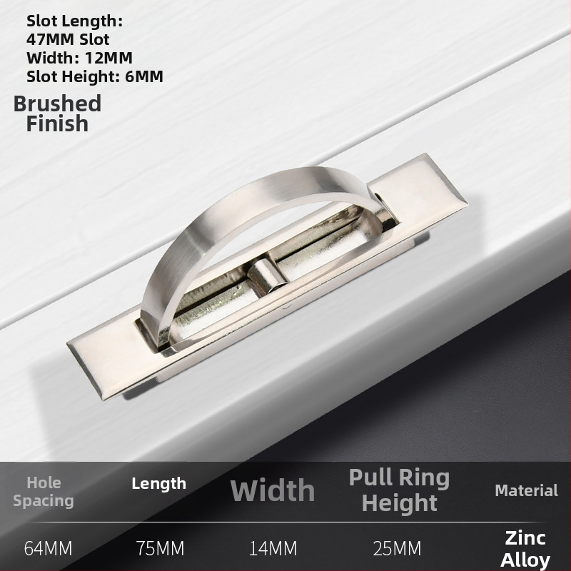 Tatami lovos rankena – cinko lydinys, elektroplakavimas, modelis 505, modernus minimalistinis stilius