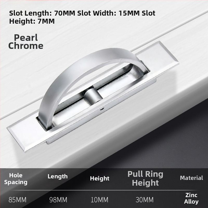 Tatami lovos rankena – cinko lydinys, elektroplakavimas, modelis 505, modernus minimalistinis stilius
