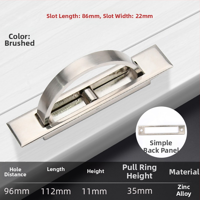 Tatami lovos rankena – cinko lydinys, elektroplakavimas, modelis 505, modernus minimalistinis stilius