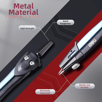 Deli kružidlo – súprava na kreslenie, model 8644, plastový, 1 súprava