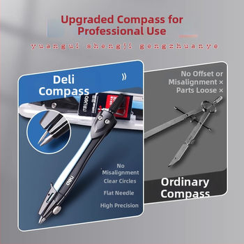 Deli kružidlo – súprava na kreslenie, model 8644, plastový, 1 súprava