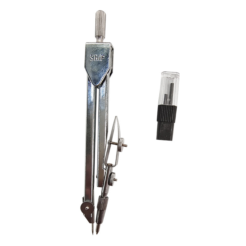 Kovinski kompasni set za učenike – geometrijsko crtanje i inženjerska praksa, uključuje kompas i grafitne olovke, model XF3010, 24 komada u kutiji