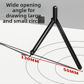 Le Corner JY-66-6 pero tvarovaný digitálny kompas s integrovanou pravítkou, zinková zliatina