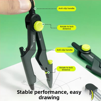 Morning Light kovové kružidlo s bezpečnou ihlou na kreslenie kružníc, model ACS908L8, 1 ks, pre študentov