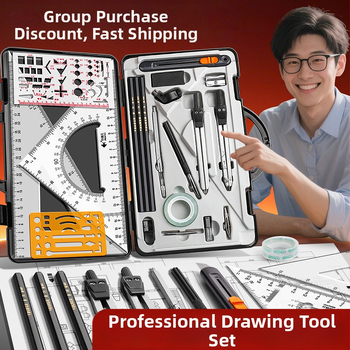 Inseneriehituse joonestusvahendite komplekt – plastist joonestustööriistade komplekt ehitusjooniste jaoks – (Mudel: Lz-xyejxhtc; Materjal: Plastik; Tüüp: Komplekt; Bränd: Good; Kogus: 1 tk)