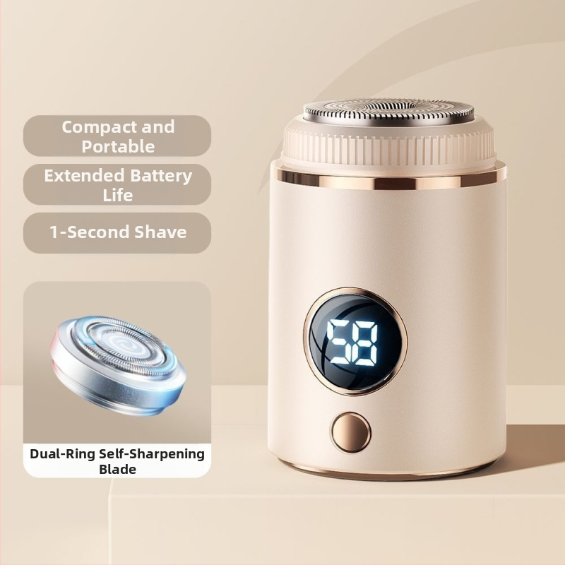 Vyrų elektrinis skustuvas su plūduriuojančia trim žiedų galvute ir 18 peiliukų, USB‑C greitoji įkrovimo, įmontuota 500–800 mAh baterija, veikimo laikas 60+ min.