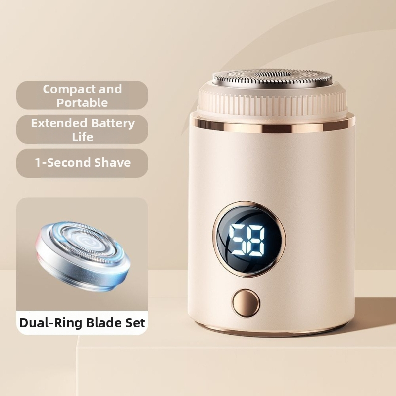 Vyrų elektrinis skustuvas su plūduriuojančia trim žiedų galvute ir 18 peiliukų, USB‑C greitoji įkrovimo, įmontuota 500–800 mAh baterija, veikimo laikas 60+ min.