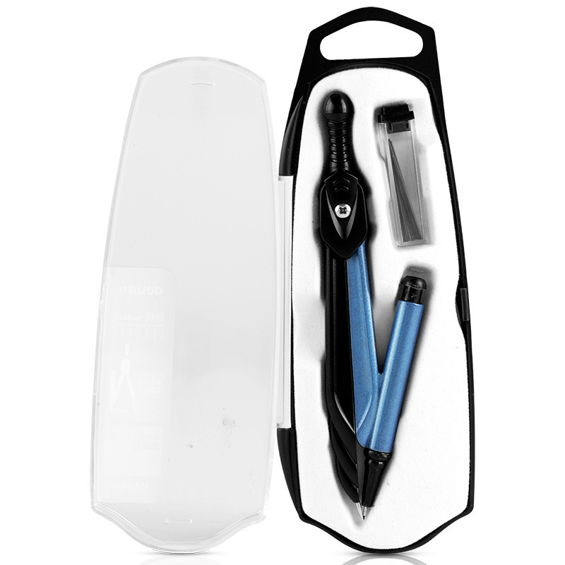 Deli 8643 plastikust kompasside komplekt, karbis pakendatud