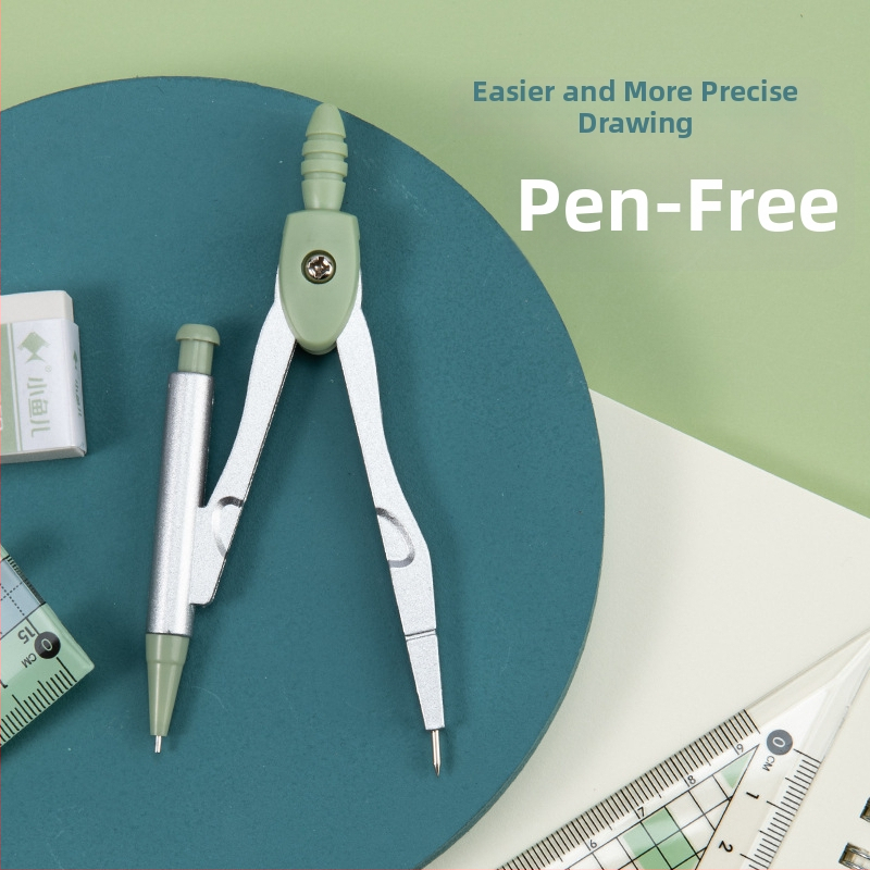 Little Fish 2220 Cinko lydinio liniuotė ir braižymo rinkinys su trikampiu liniuotuvu