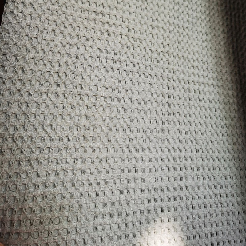 Țesătură din bumbac cu aspect de waffle — 100% bumbac, vopsire pe fir, țesătură jacquard geometrică cu model rețea, pentru lenjerie de pat, perne și pături, toamnă–iarna
