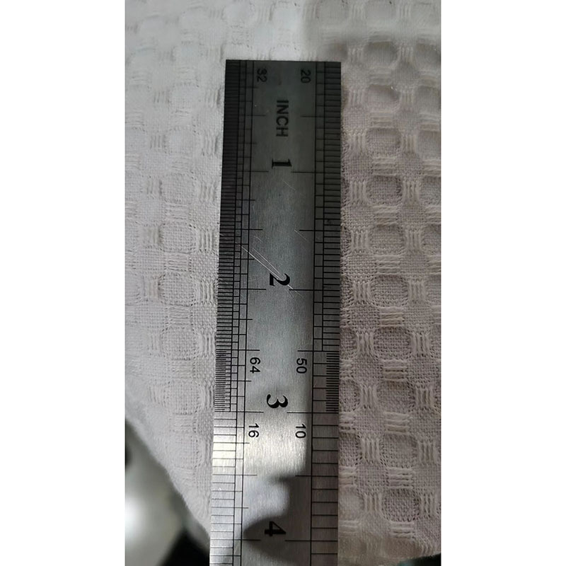 Țesătură din bumbac cu aspect de waffle — 100% bumbac, vopsire pe fir, țesătură jacquard geometrică cu model rețea, pentru lenjerie de pat, perne și pături, toamnă–iarna