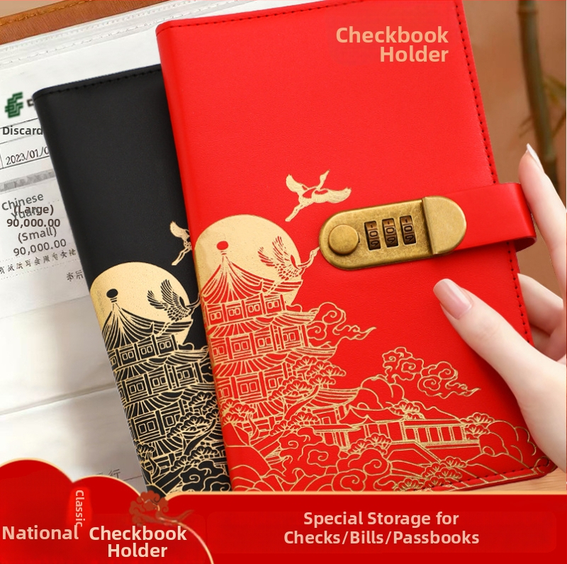 Chengjin PU depozitų kvitų laikiklis — Bankinės sąskaitos knygos ir depozitų kvitų saugojimo knygelė, logotipo spausdinimas, pritaikymas