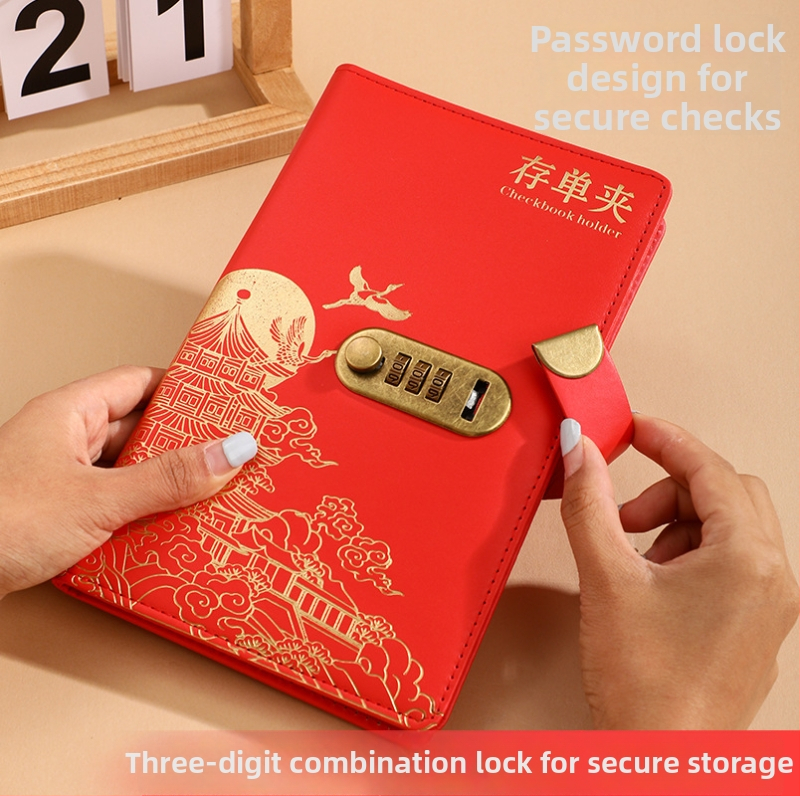 Chengjin PU depozītu kvītu glabāšanas turētājs — Bankas izziņu un depozītu kvīšu glabāšanas grāmata, logotipa drukāšana, pielāgošana