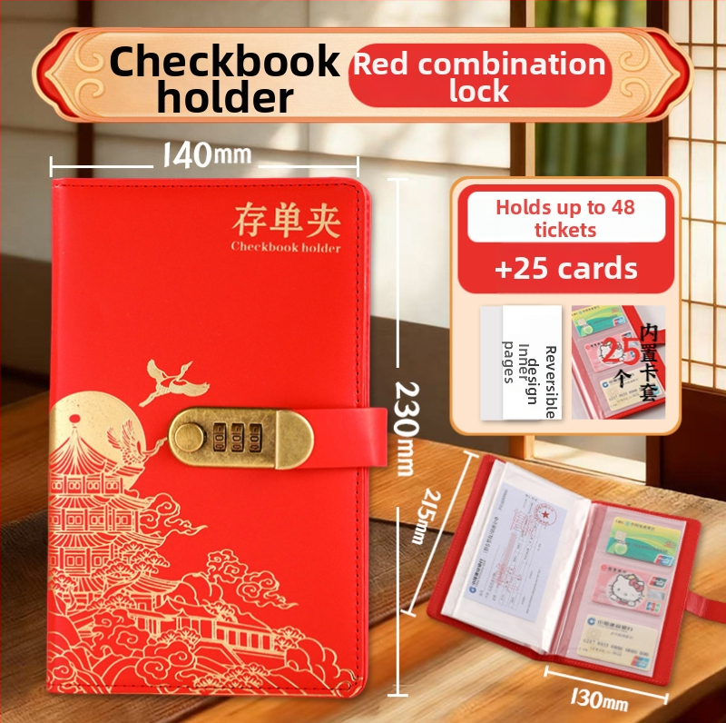 Chengjin PU depozitų kvitų laikiklis — Bankinės sąskaitos knygos ir depozitų kvitų saugojimo knygelė, logotipo spausdinimas, pritaikymas