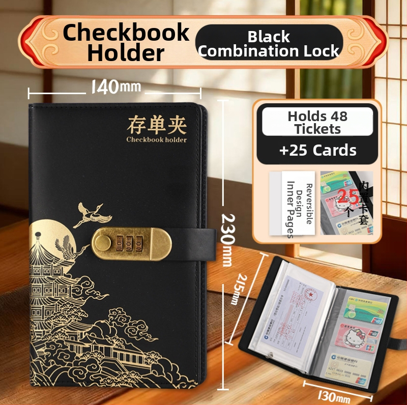 Chengjin PU depozitų kvitų laikiklis — Bankinės sąskaitos knygos ir depozitų kvitų saugojimo knygelė, logotipo spausdinimas, pritaikymas