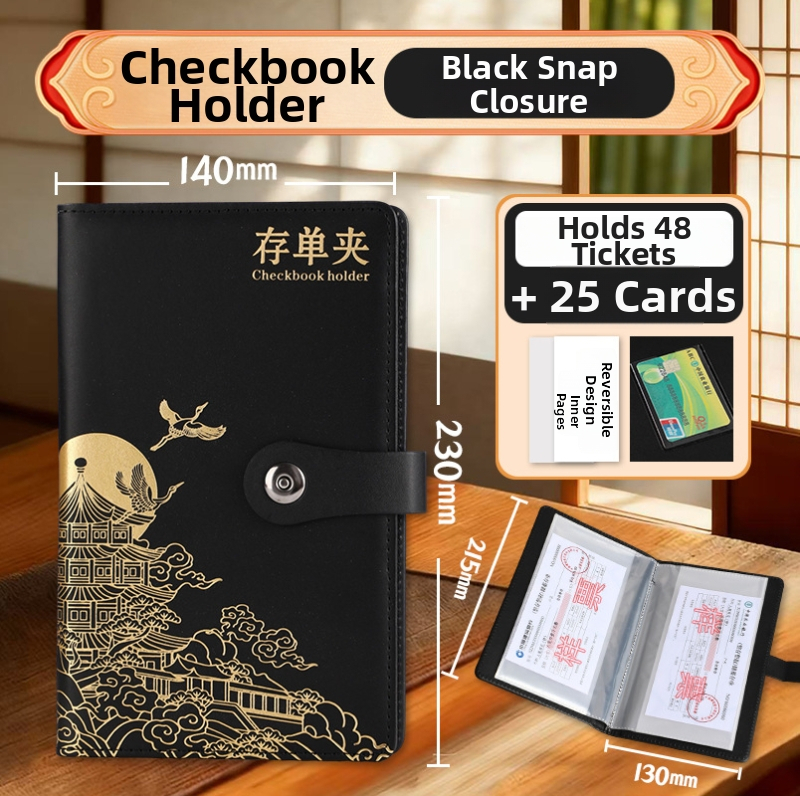 Chengjin PU depozitų kvitų laikiklis — Bankinės sąskaitos knygos ir depozitų kvitų saugojimo knygelė, logotipo spausdinimas, pritaikymas