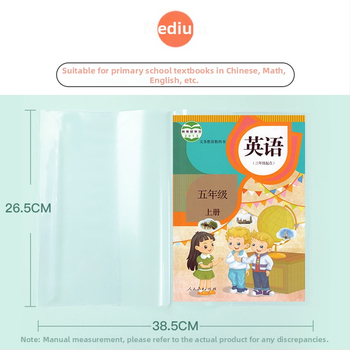 Ekologiška, skaidri matoma knygos viršelio apsauga vidurinės mokyklos mokiniams su neapkarpoma plėvele.