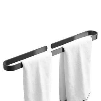 Držač za ručnike s jednim šipkom — bez bušenja, aluminijski spoj, oksidirani premaz, nosivost 30 kg, nordični moderni stil