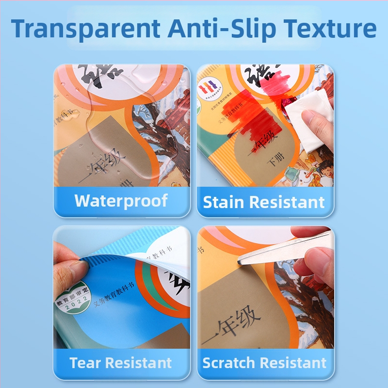 Morning light Priehľadný protišmykový hrubší obal na knihu z PP materiálu