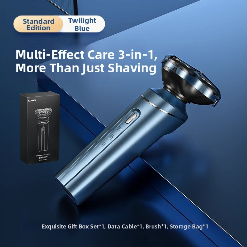 KS-Mini8 elektrinis skustuvas, pasukama galvutė, atsparus vandeniui, 2 valandų baterijos veikimas, kompaktiškas kelioninis skustuvas