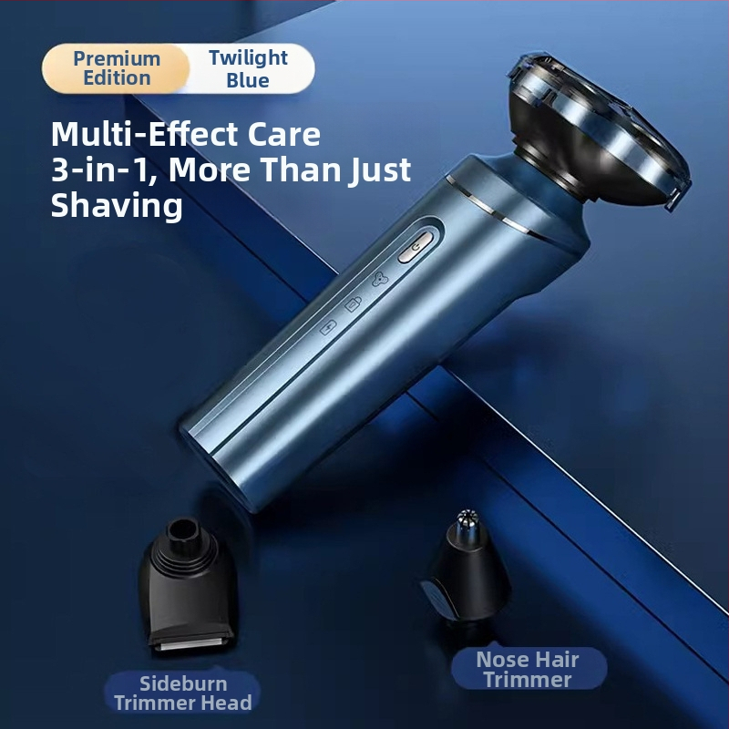 KS-Mini8 elektrinis skustuvas, pasukama galvutė, atsparus vandeniui, 2 valandų baterijos veikimas, kompaktiškas kelioninis skustuvas