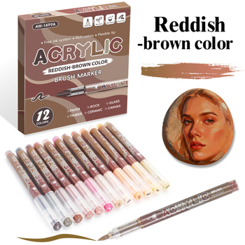 Set tekućih akrilnih markera s mekanim vrhom za umjetnost — Artwalker