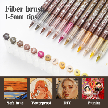 Set tekućih akrilnih markera s mekanim vrhom za umjetnost — Artwalker