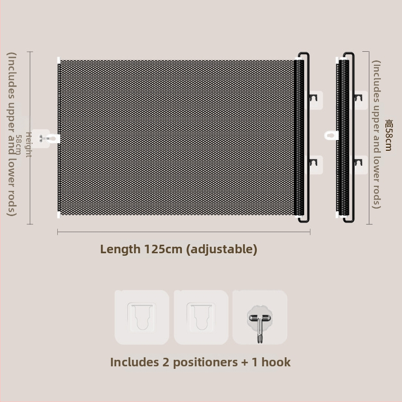Jun Chang PVC Ištraukiama gyvūnų siena L3939 — barjeras katės pabėgimui, įėjimo/išėjimo vartai, katės durys