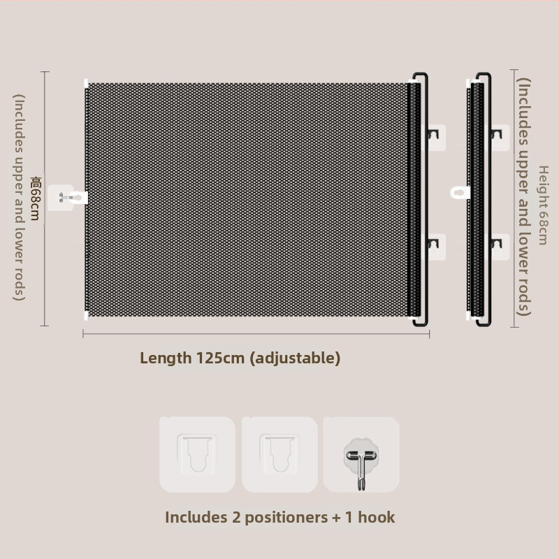 Jun Chang PVC Ištraukiama gyvūnų siena L3939 — barjeras katės pabėgimui, įėjimo/išėjimo vartai, katės durys