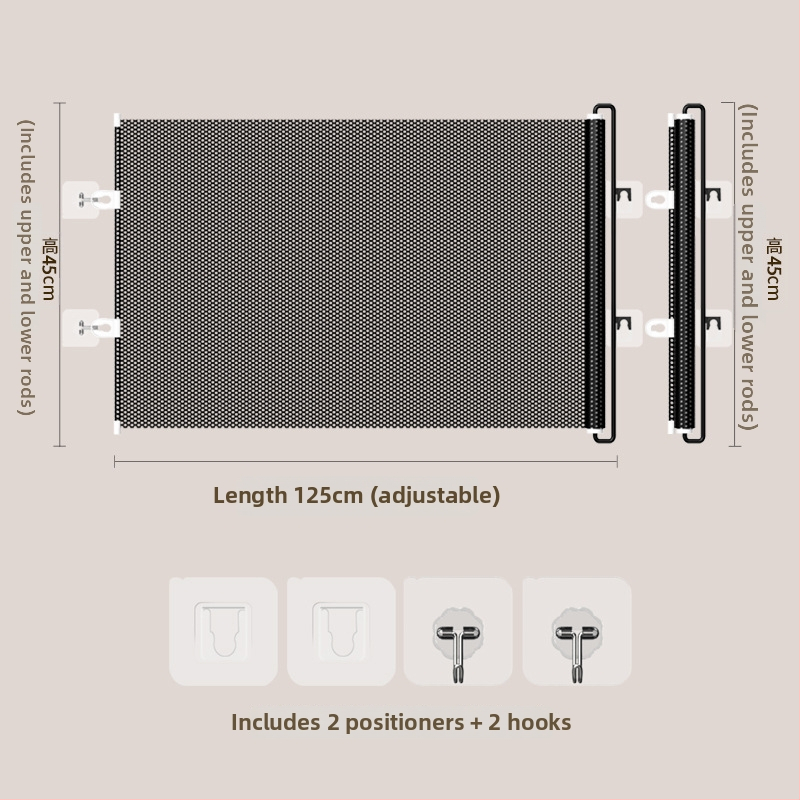Jun Chang PVC Ištraukiama gyvūnų siena L3939 — barjeras katės pabėgimui, įėjimo/išėjimo vartai, katės durys