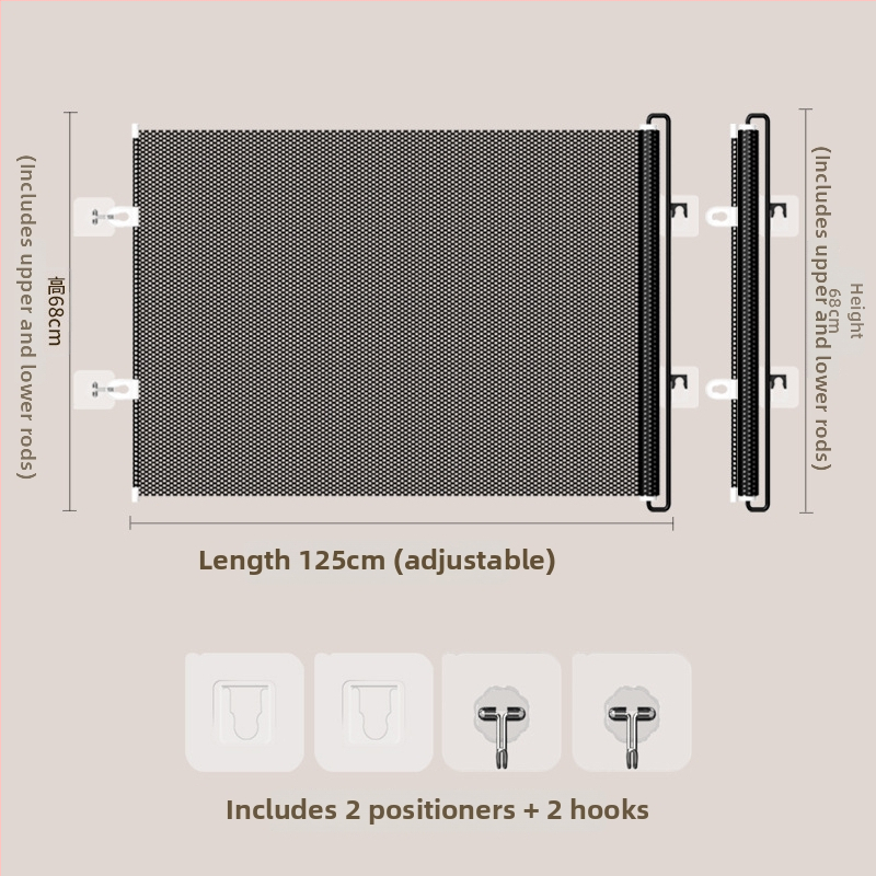 Jun Chang PVC Ištraukiama gyvūnų siena L3939 — barjeras katės pabėgimui, įėjimo/išėjimo vartai, katės durys
