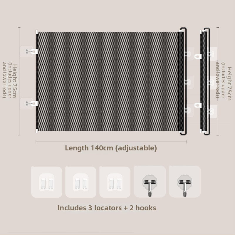 Jun Chang PVC Ištraukiama gyvūnų siena L3939 — barjeras katės pabėgimui, įėjimo/išėjimo vartai, katės durys