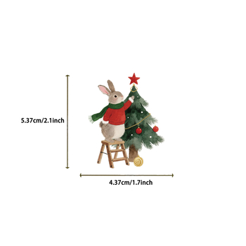 50 gab. graffiti uzlīmes ar Ziemassvētku estētiku DIY tālruņu lietu un bagāžas dekorēšanai — pašlīmējošas, retro stils, izdruka Painted Crow