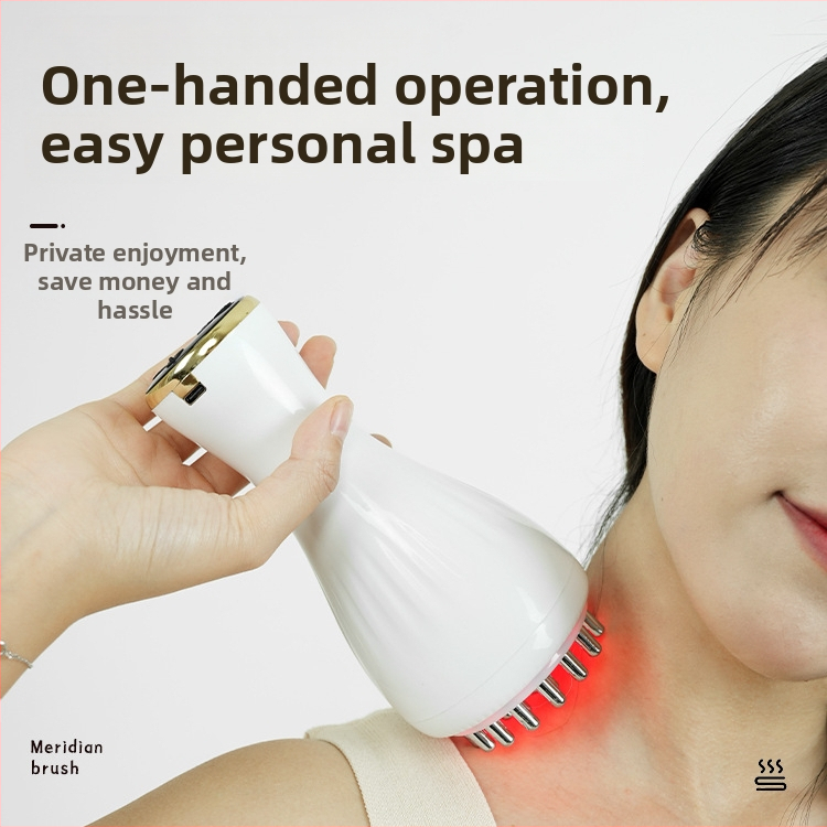 Elektriskā meridiānu masāžas birste mājsaimniecībai – fascijas pacēlājs skrāpēšanas instruments, kāju un visu ķermeņa masāža, USB barošana, MK-916, 45–55°C, 2600 mAh, ABS