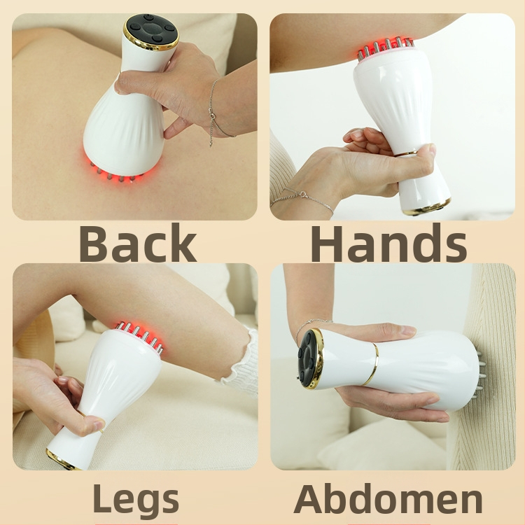 Elektriskā meridiānu masāžas birste mājsaimniecībai – fascijas pacēlājs skrāpēšanas instruments, kāju un visu ķermeņa masāža, USB barošana, MK-916, 45–55°C, 2600 mAh, ABS