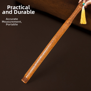 Persiku koka lineāls, roku darbs, ar mērluku, logotipa drukāšana pieejama