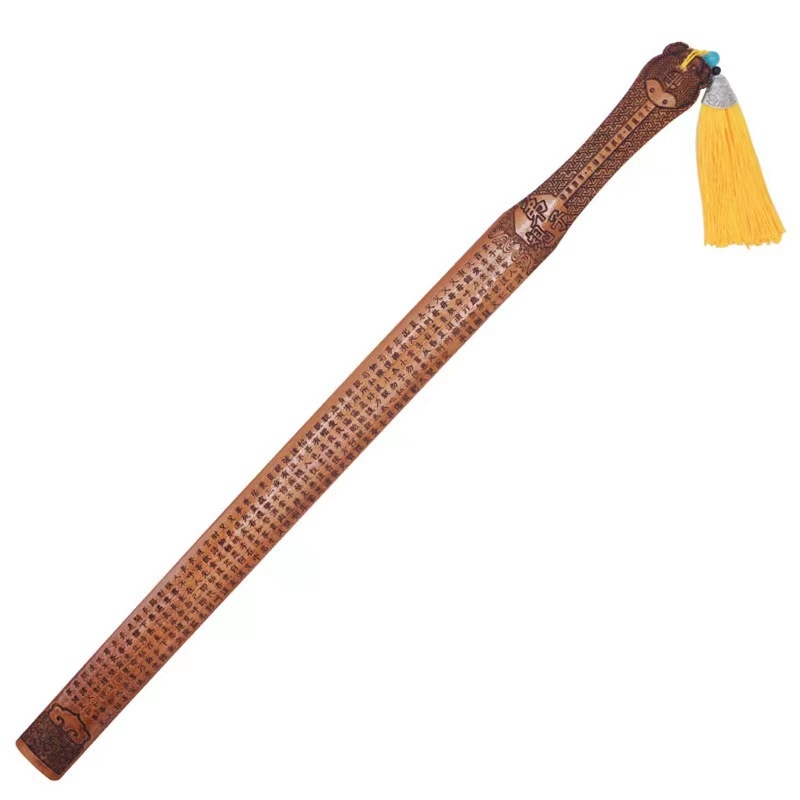 Persiku koka lineāls, roku darbs, ar mērluku, logotipa drukāšana pieejama