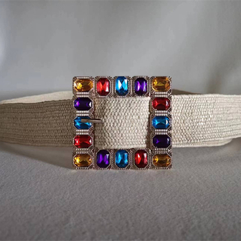 Platneni pojas s dijamantnim ukrasima, spona od tkanine, kopča s iglom, širina 2–4 cm