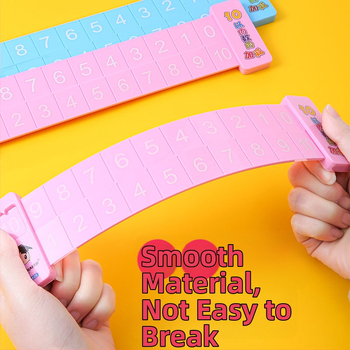 Yiyou plastmasas divpusīgs bērnu matemātikas lineāls skaitļu dalīšanai, pirmajai klasei, saskaitīšana un atņemšana līdz 10 un 20