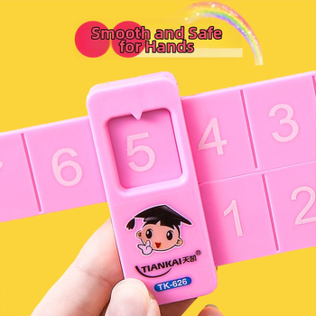 Yiyou plastmasas divpusīgs bērnu matemātikas lineāls skaitļu dalīšanai, pirmajai klasei, saskaitīšana un atņemšana līdz 10 un 20